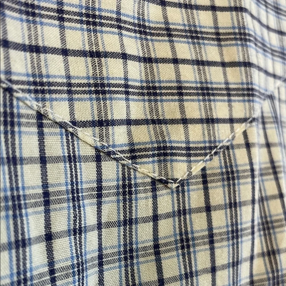 Panhandle Slim Men’s Western Pearl Snap Shirt – Plaid Long Sleeve Size 16 / 35 - Picture 7 of 9